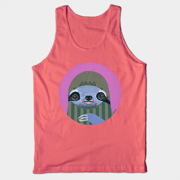 Sloth Tank Top by jenniferdavisart